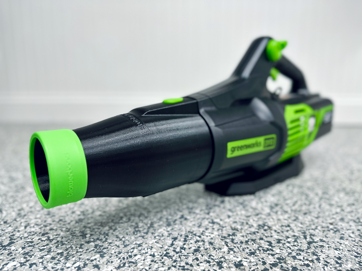 Stubby car drying nozzle for Greenworks leaf blowers