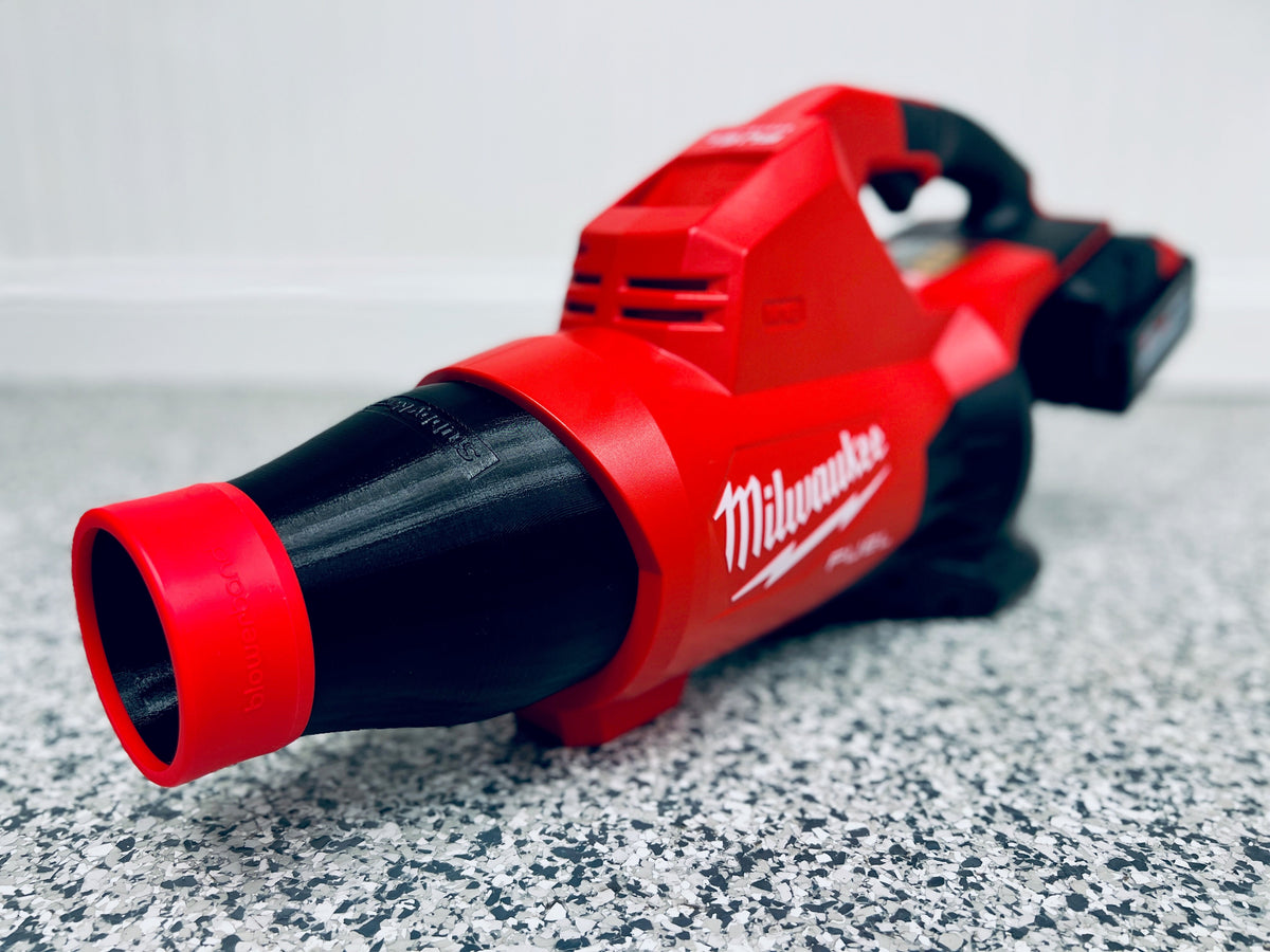 Stubby car drying nozzle for Milwaukee M18 FUEL dual battery leaf blower