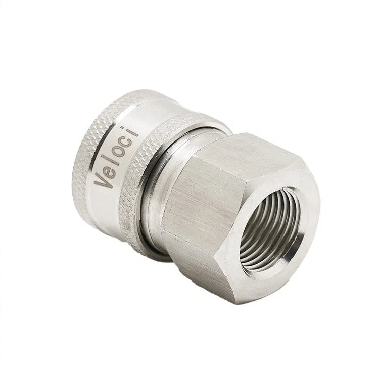 Stainless steel QC socket 3/8 FPT, image 2