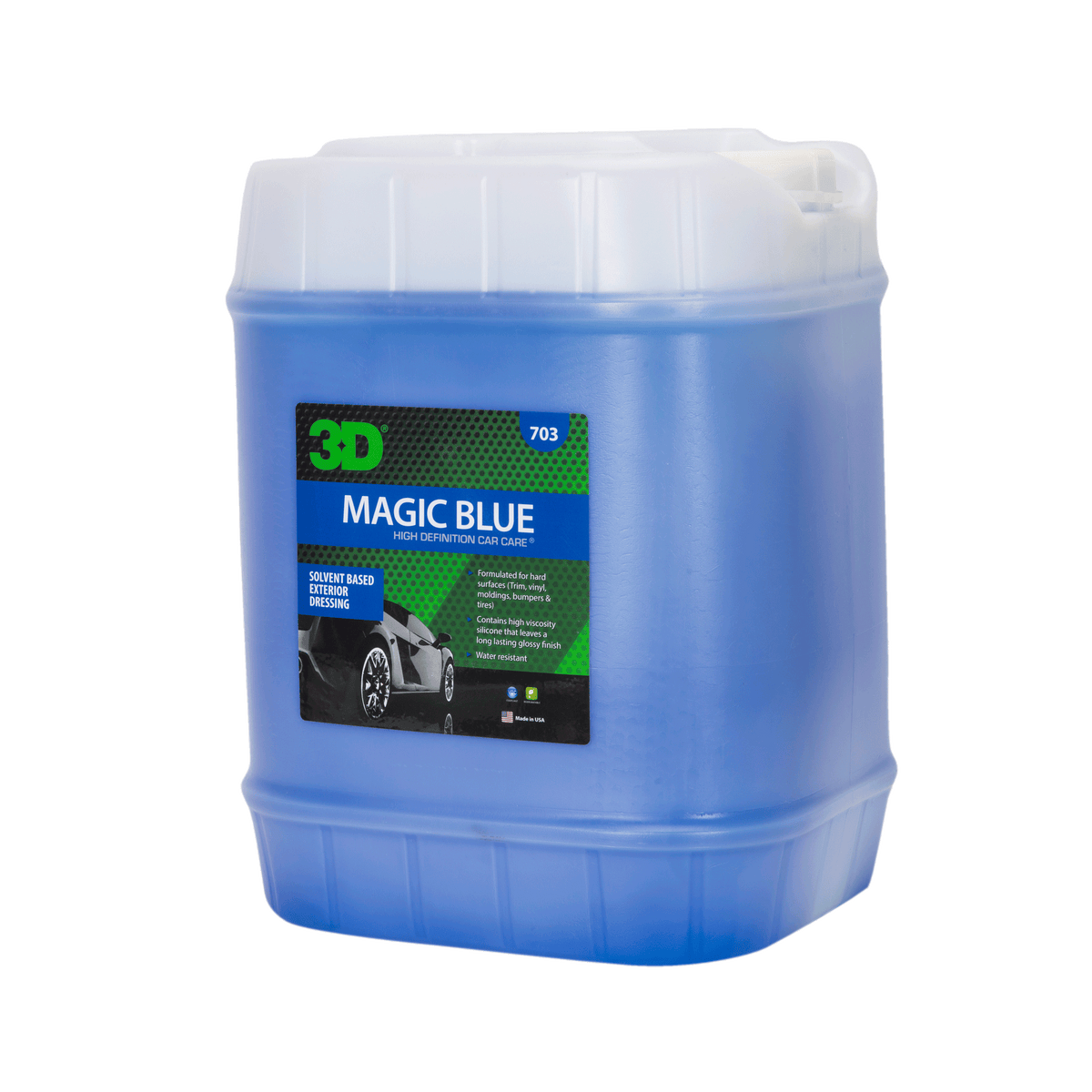 3D Magic Blue tire dressing, 5 gallon