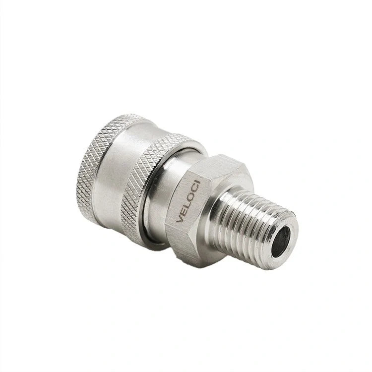 Veloci stainless steel coupler MPT, image 2