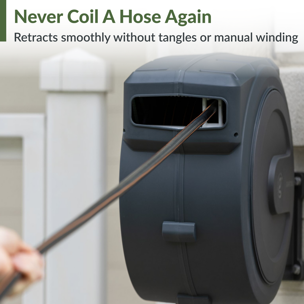 Retractable Garden Hose Reel 65ft-155ft