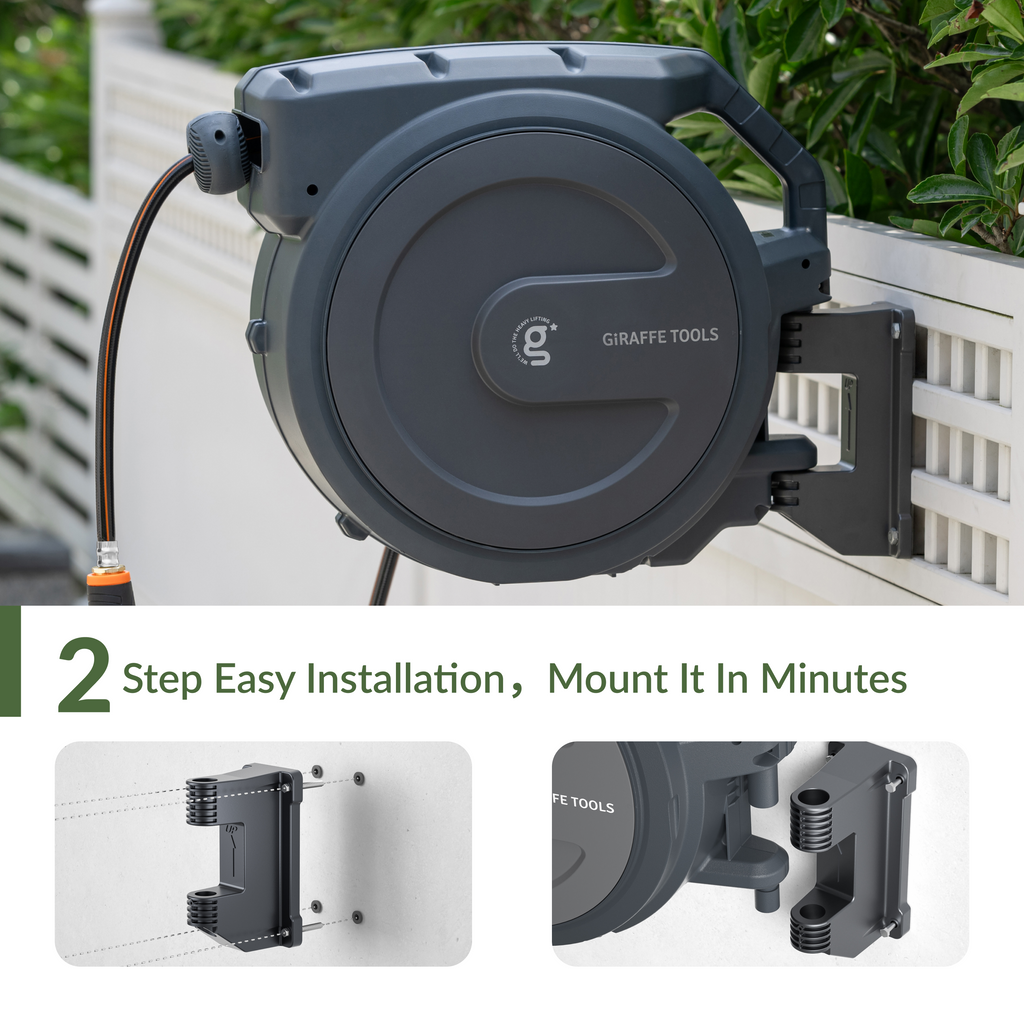 Retractable Garden Hose Reel-5/8in-90ft