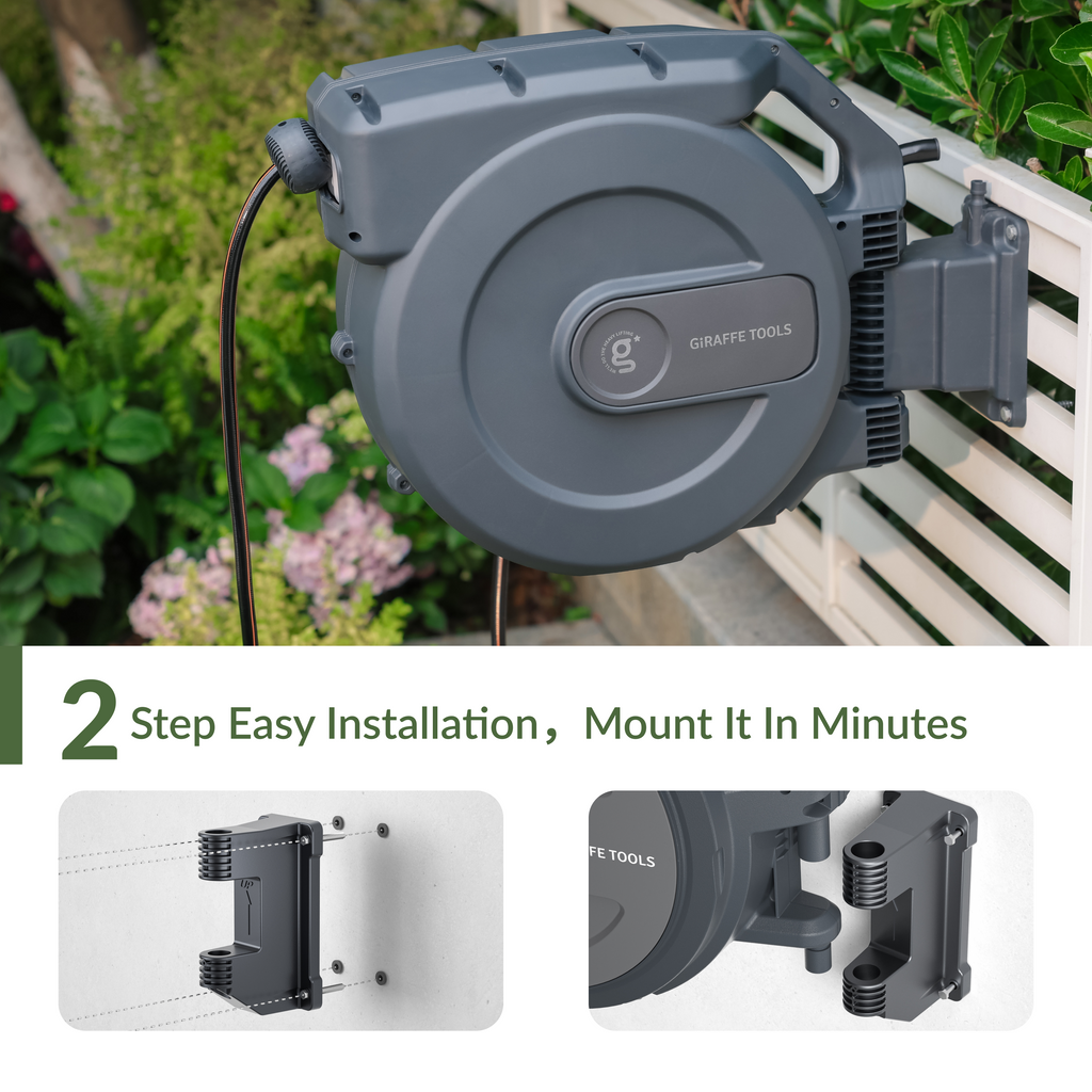 Retractable Garden Hose Reel-1/2in-155ft