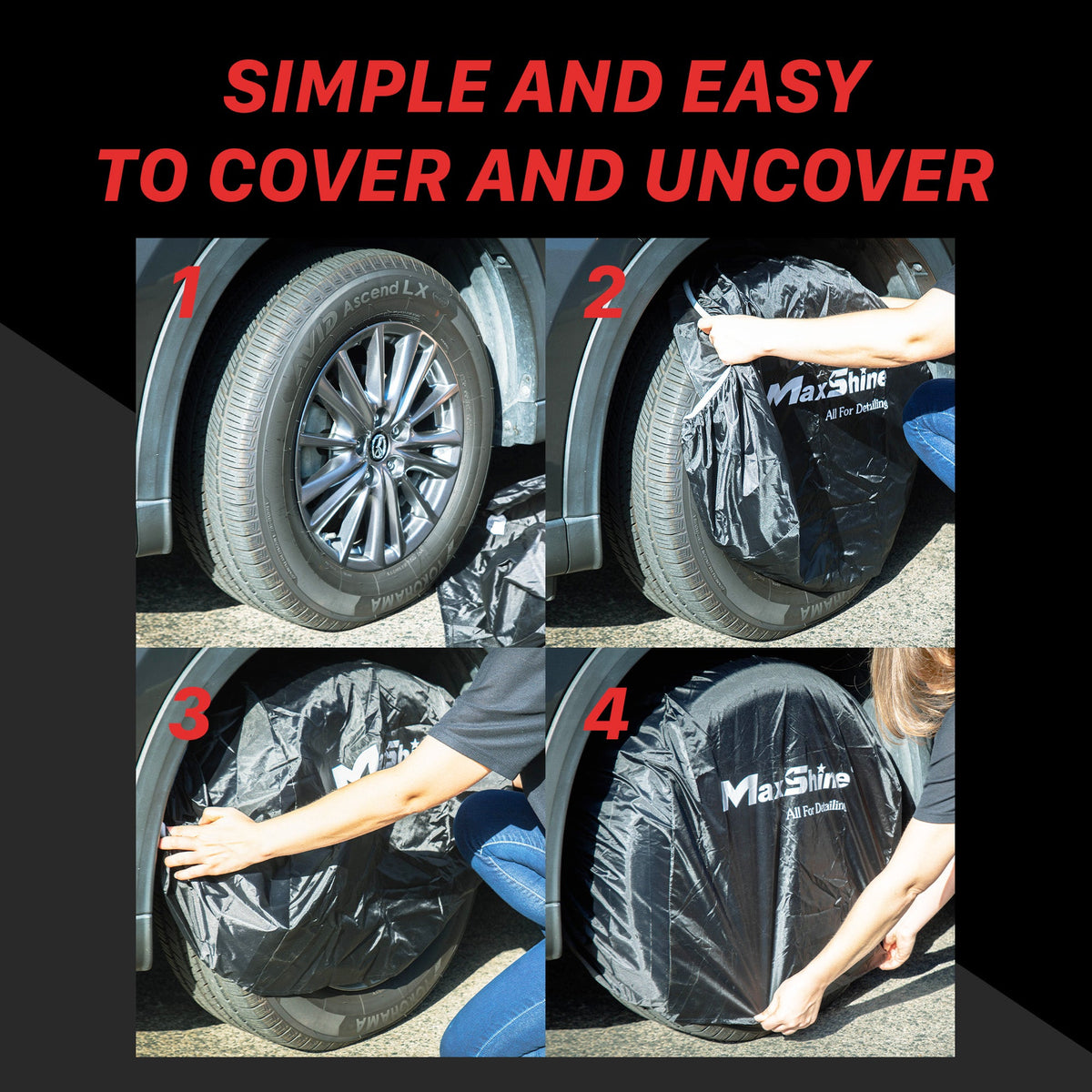 Maxshine wheel covers 4 pack, image 10