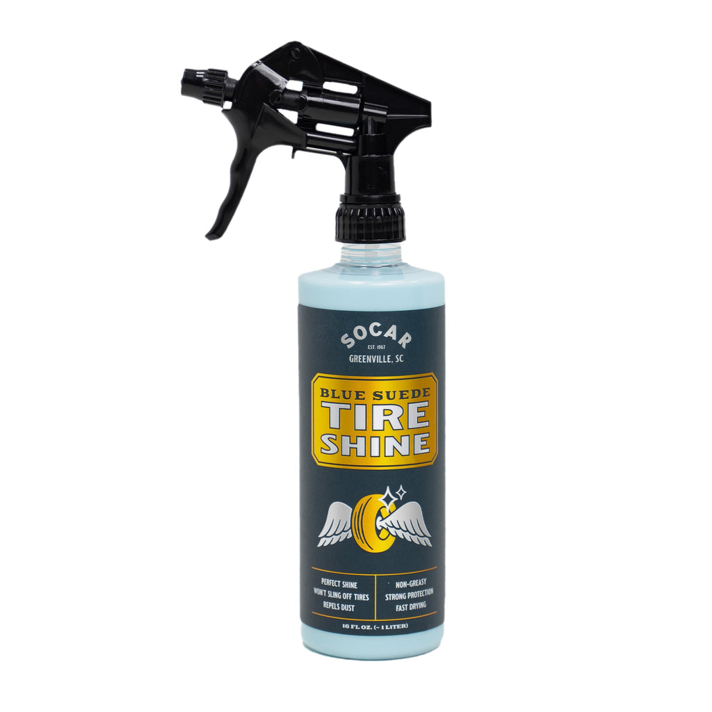 Socar Blue Suede tire shine