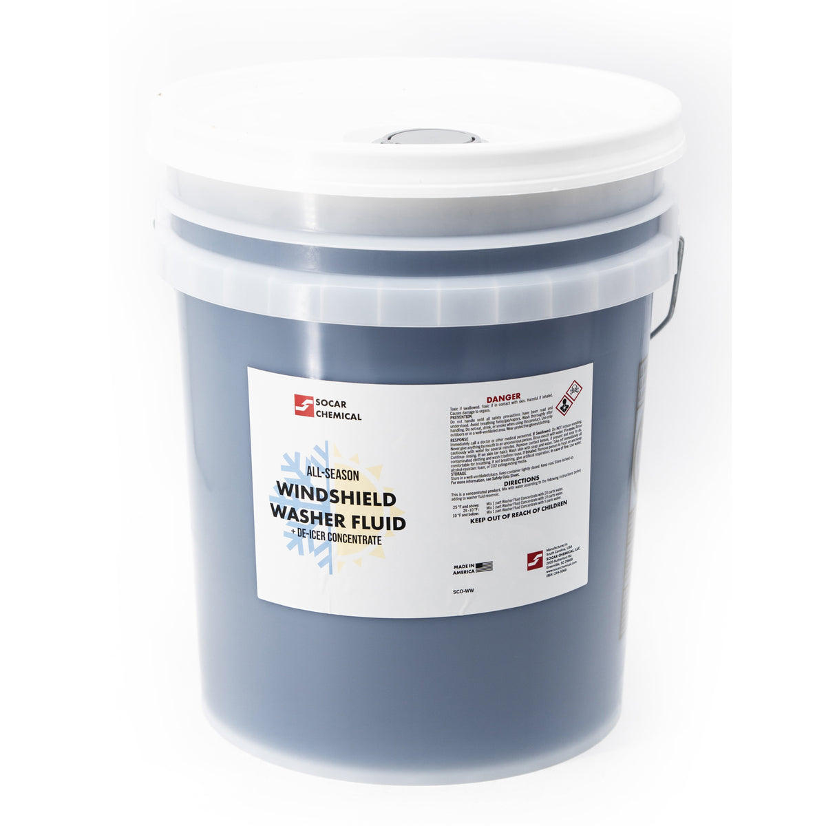 SOCAR windshield washer fluid and de-icer concentrate