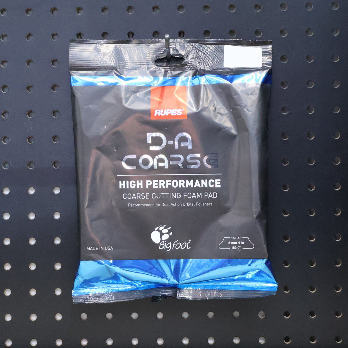 Rupes DA180H coarse foam pad, 7 inch blue