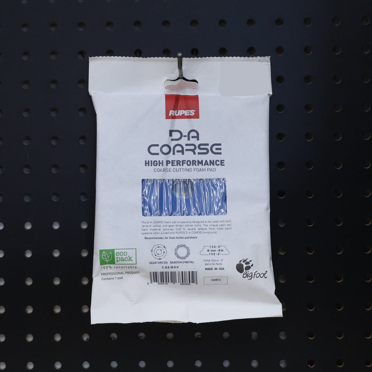 Rupes DA150H coarse foam pad, 5 inch blue