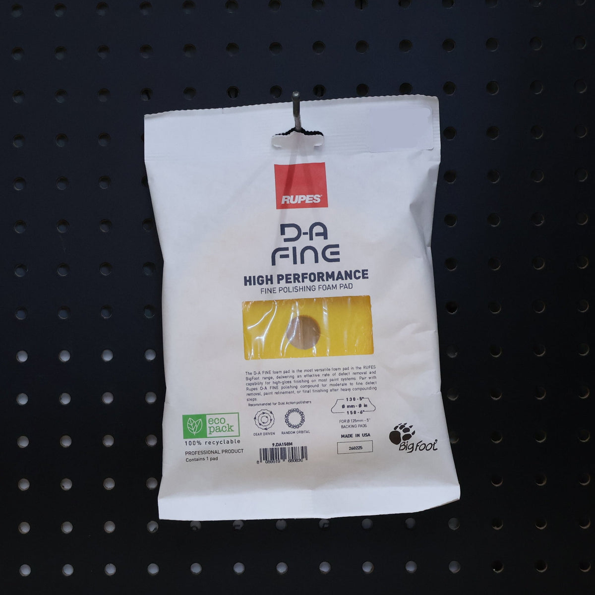 Rupes DA150M foam pad, 5 inch yellow