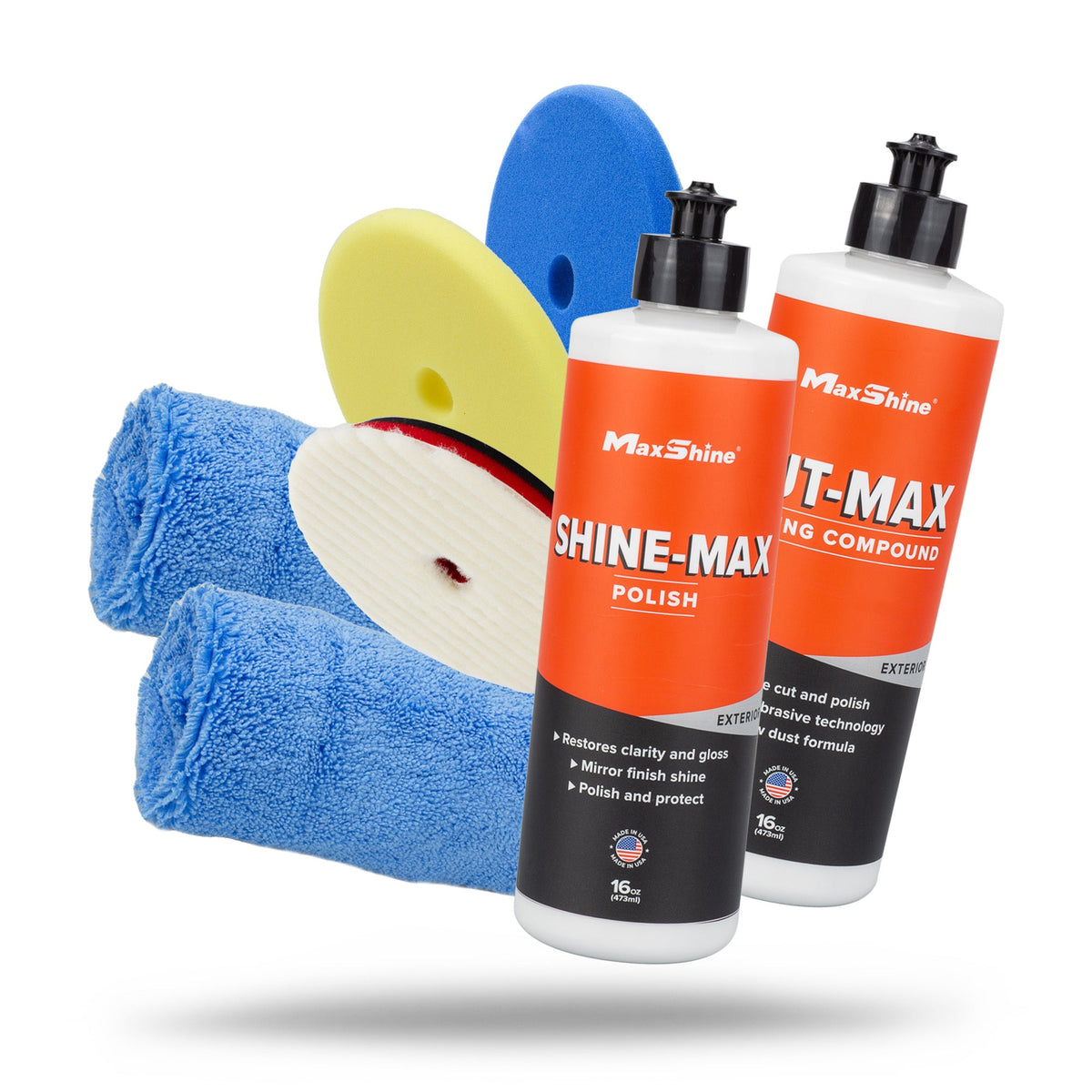Maxshine 1-step and 2-step paint correction polishing kit
