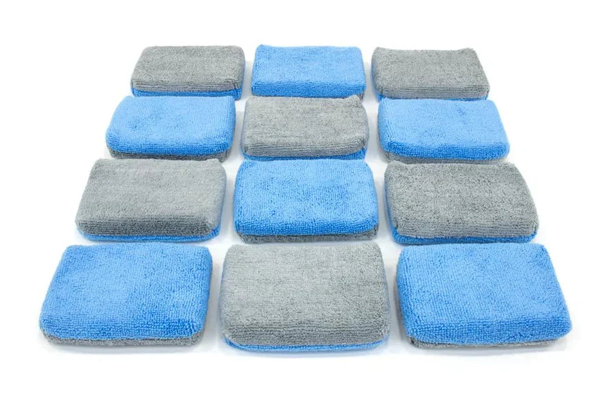 Detailed AF thin terry microfiber coating applicator with plastic barrier