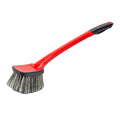 Maxshine soft grip medium duty wheel cleaning brush, long handle