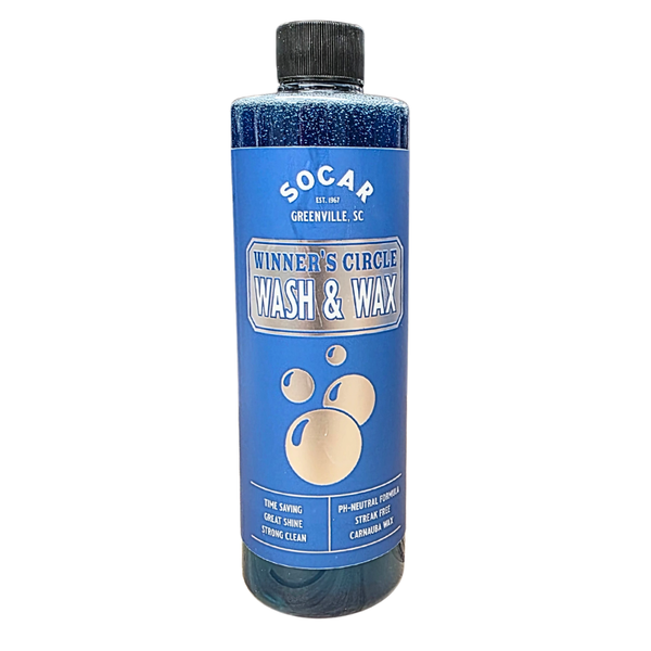 SOCAR Wash n Wax pH neutral car wash soap with carnauba