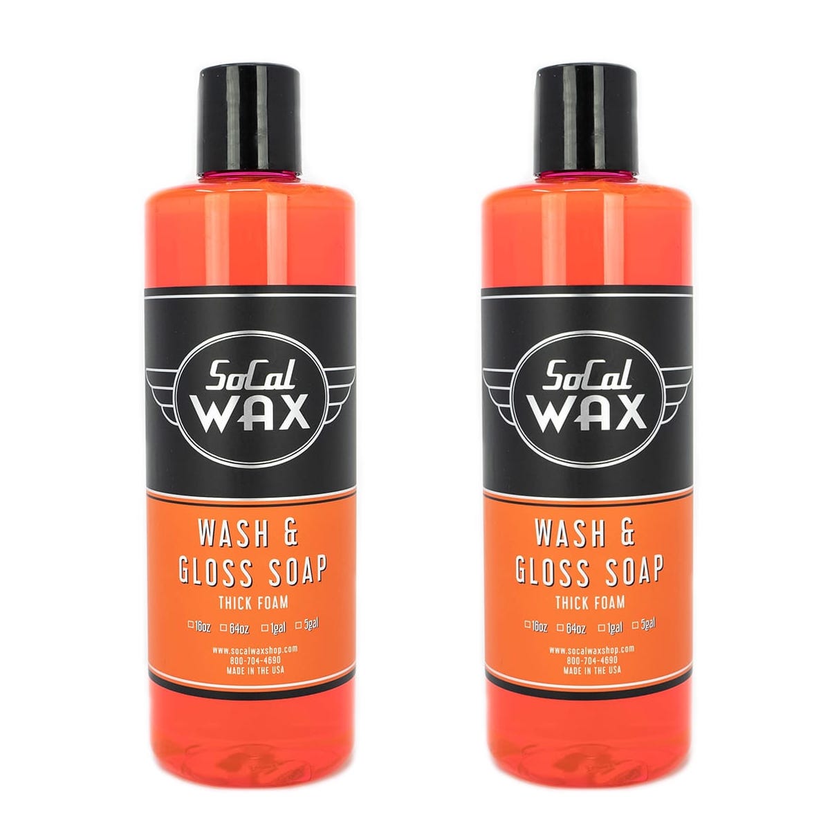 SoCal Wax Shop Wash & Gloss soap, bundle of 2