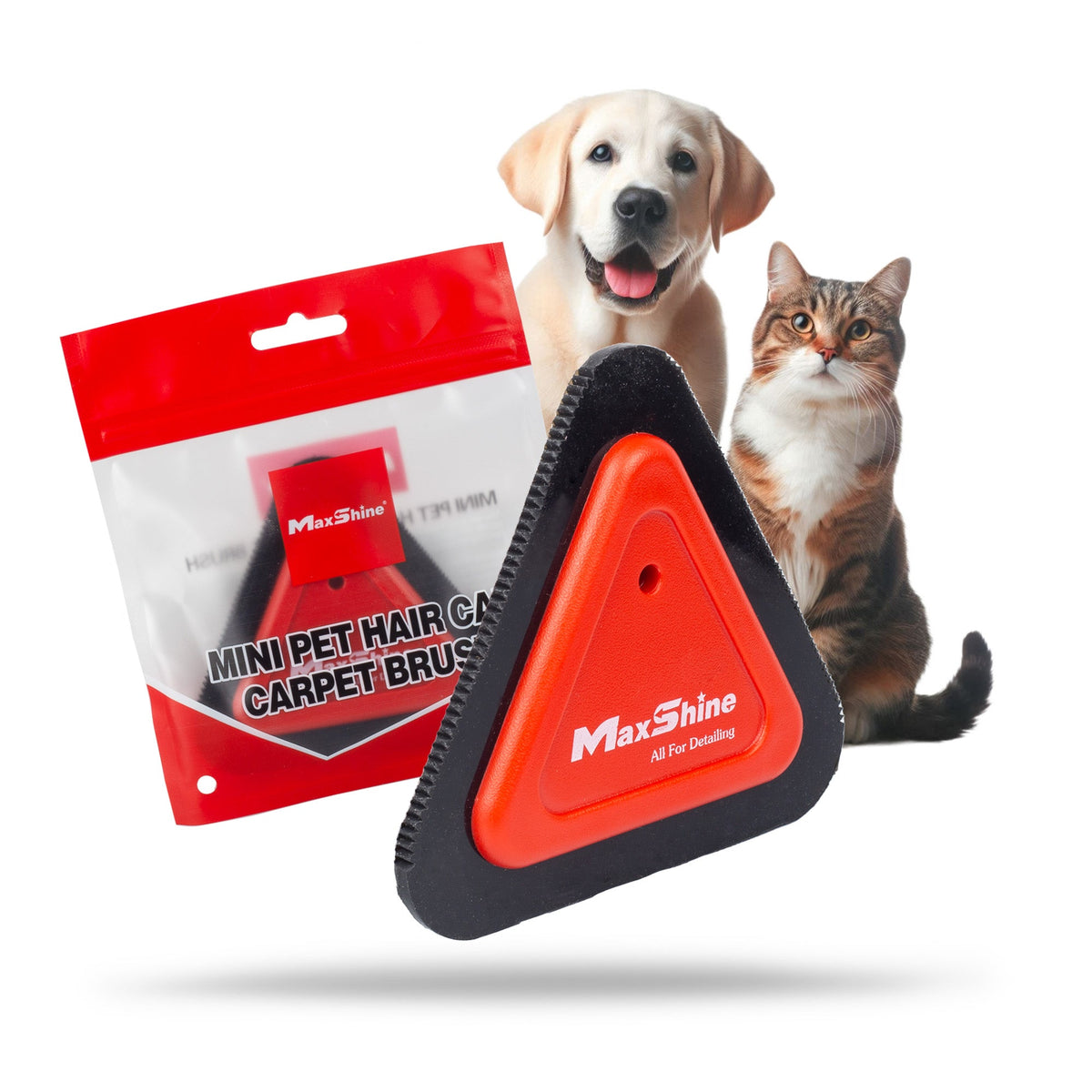 Maxshine mini pet hair carpet brush for cars